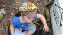 Beautiful knit hat for kids